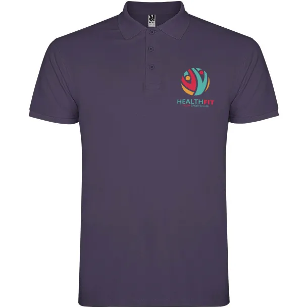 Star short sleeve men's polo - Roly Lilac