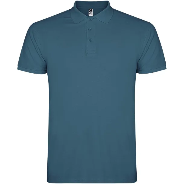 Star short sleeve men's polo - Roly Storm blue