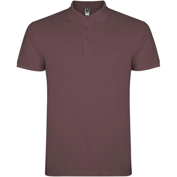 Star short sleeve men's polo - Roly Pale Red