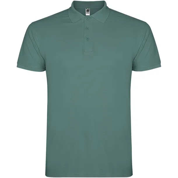 Star short sleeve men's polo - Roly Calm Blue