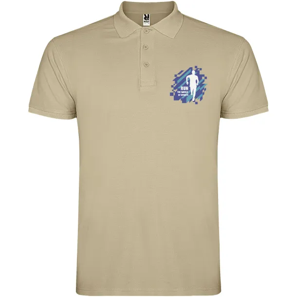 Star short sleeve men's polo - Roly Sand