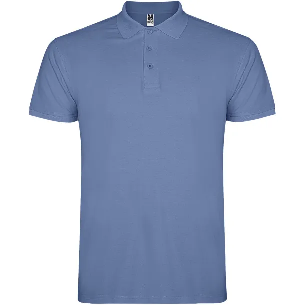 Star short sleeve men's polo - Roly Riviera Blue