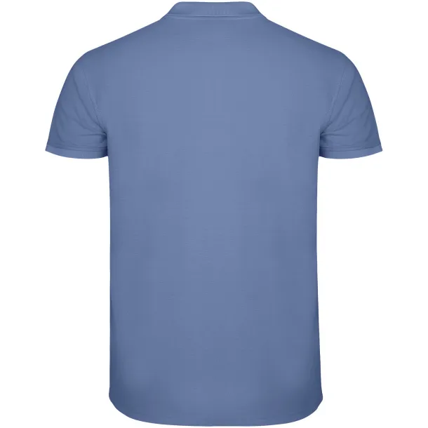 Star short sleeve men's polo - Roly Riviera Blue