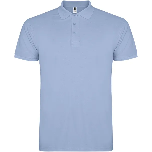 Star short sleeve men's polo - Roly Sky blue