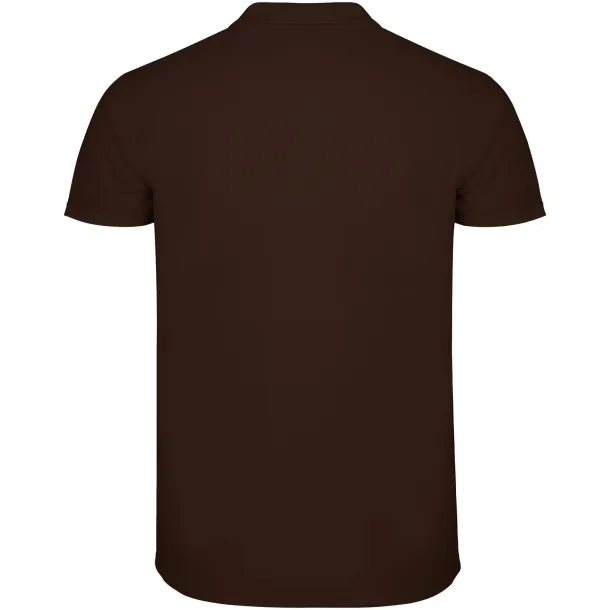 Star short sleeve men's polo - Roly Chocolat