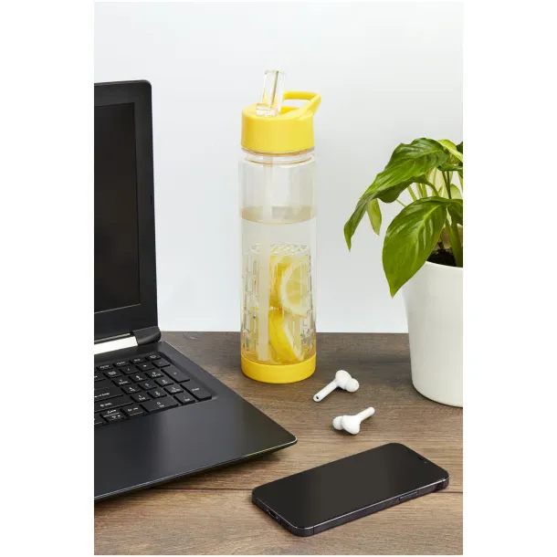 Tutti-frutti 740 ml Tritan™ infuser sport bottle White Yellow