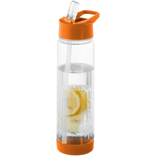 Tutti-frutti 740 ml Tritan™ infuser sport bottle - Unbranded White Orange