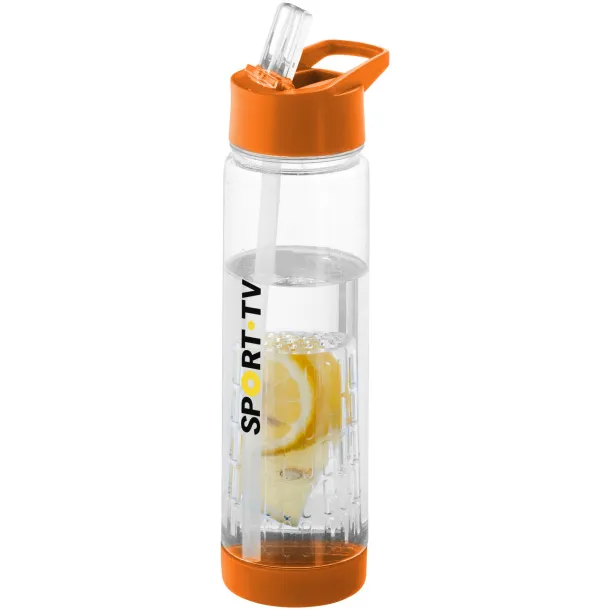 Tutti-frutti 740 ml Tritan™ infuser sport bottle - Unbranded White Orange