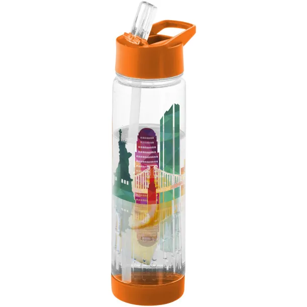 Tutti-frutti 740 ml Tritan™ infuser sport bottle - Unbranded White Orange