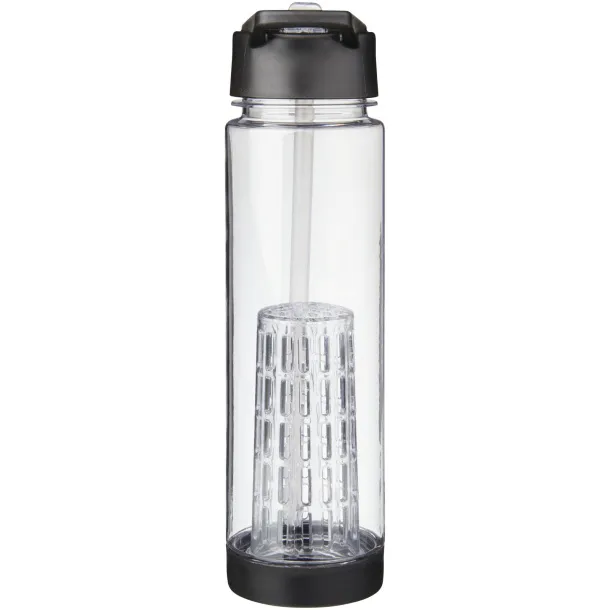 Tutti-frutti 740 ml Tritan™ infuser sport bottle - Unbranded White Solid black