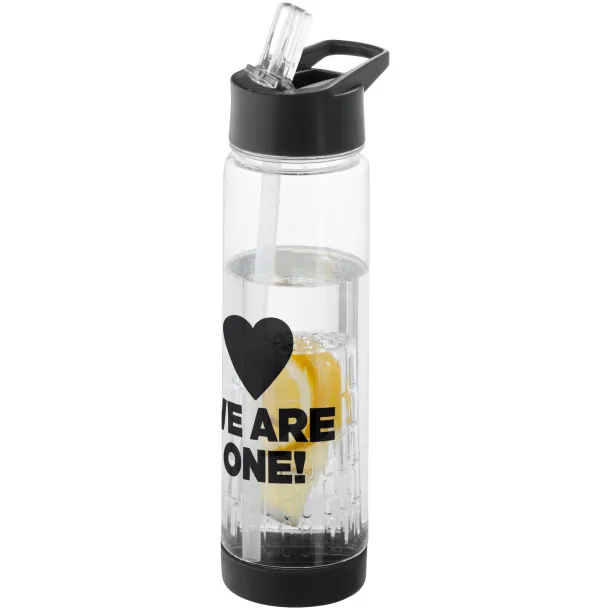 Tutti-frutti 740 ml Tritan™ infuser sport bottle - Unbranded White Solid black