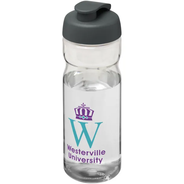 H2O Active® Base Tritan™ 650 ml flip lid sport bottle - Unbranded White Grey