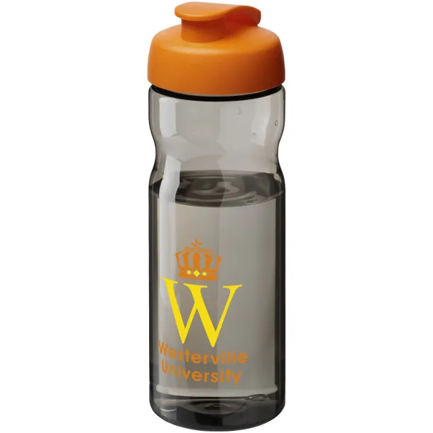 H2O Active® Base Tritan™ 650 ml flip lid sport bottle Charcoal Orange