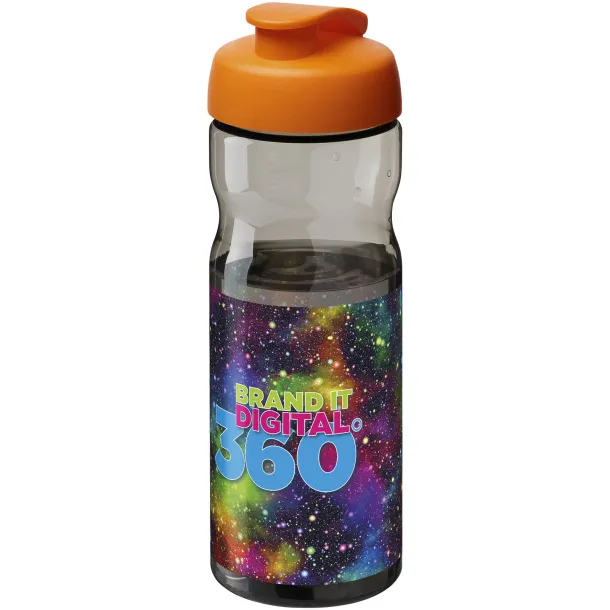 H2O Active® Base Tritan™ 650 ml flip lid sport bottle Charcoal Orange