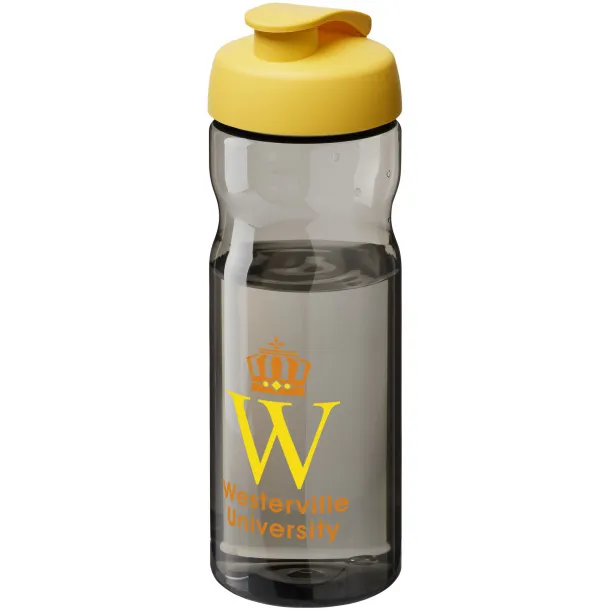 H2O Active® Base Tritan™ 650 ml flip lid sport bottle Charcoal Yellow