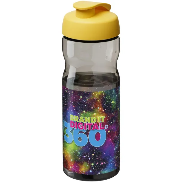 H2O Active® Base Tritan™ 650 ml flip lid sport bottle Charcoal Yellow