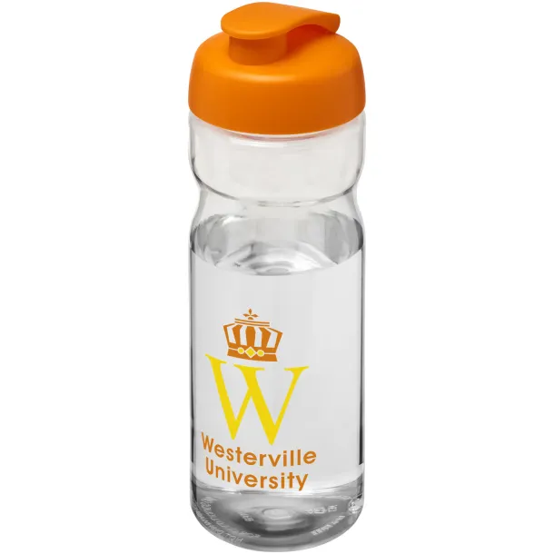 H2O Active® Base Tritan™ 650 ml flip lid sport bottle - Unbranded White Orange