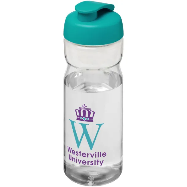 H2O Active® Base Tritan™ 650 ml flip lid sport bottle - Unbranded White Aqua blue