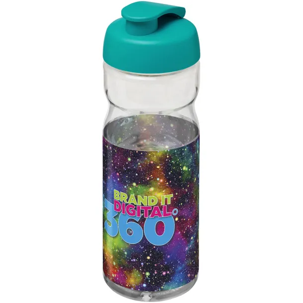 H2O Active® Base Tritan™ 650 ml flip lid sport bottle White Aqua blue