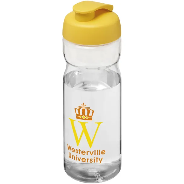 H2O Active® Base Tritan™ 650 ml flip lid sport bottle - Unbranded White Yellow