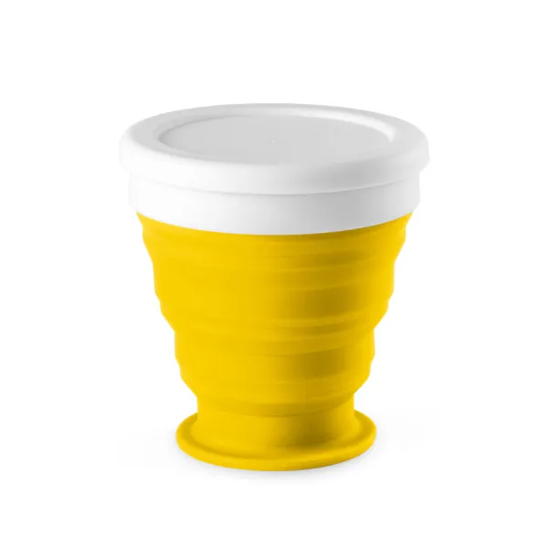 ASTRADA Foldable travel cup 250 ml Yellow