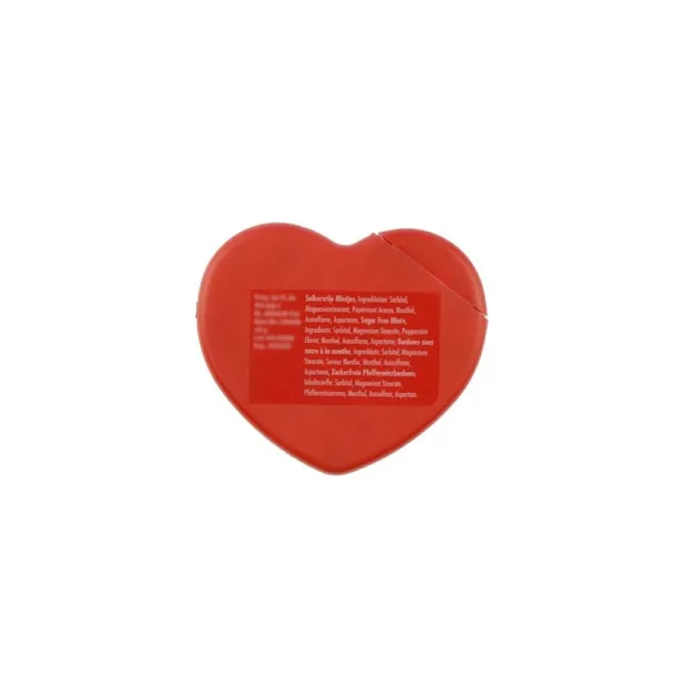  Sugar free mints "heart" red