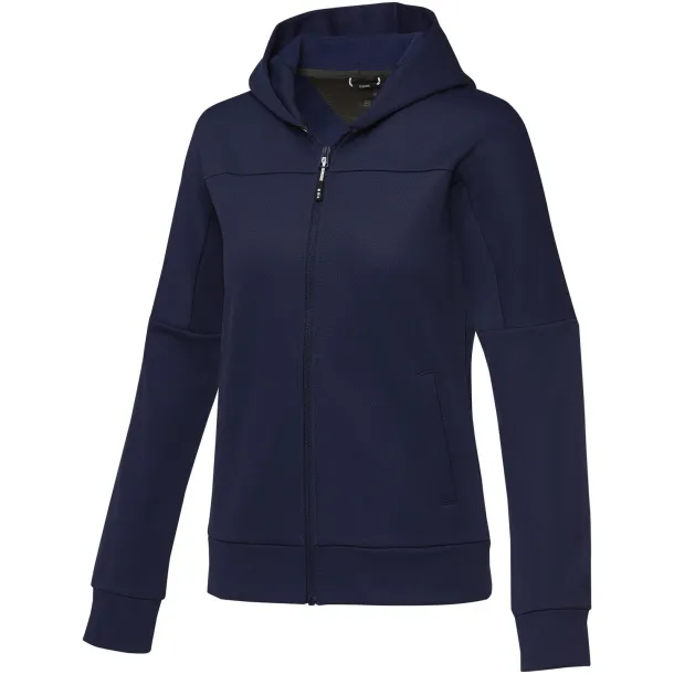 Nubia women's performance full zip knit jacket - Elevate Life Navy Blue