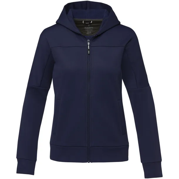 Nubia women's performance full zip knit jacket - Elevate Life Navy Blue