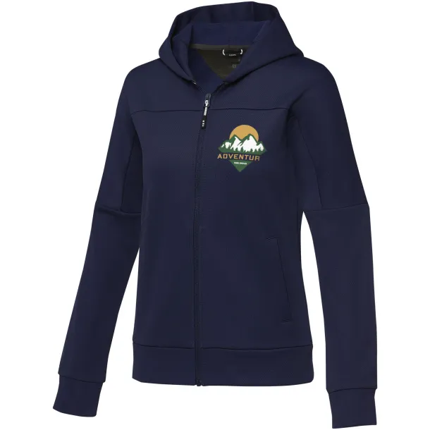 Nubia women's performance full zip knit jacket - Elevate Life Navy Blue