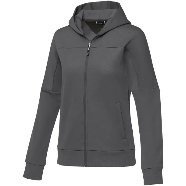 Nubia women's performance full zip knit jacket - Elevate Life Storm grey