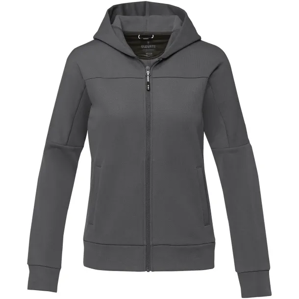 Nubia women's performance full zip knit jacket - Elevate Life Storm grey