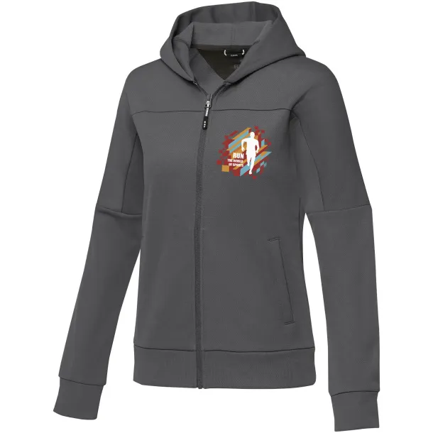 Nubia women's performance full zip knit jacket - Elevate Life Storm grey