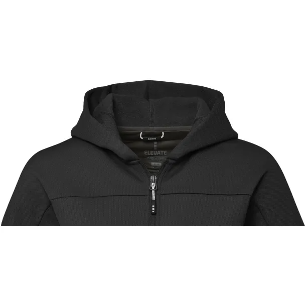 Nubia women's performance full zip knit jacket - Elevate Life Solid black