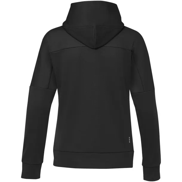 Nubia women's performance full zip knit jacket - Elevate Life Solid black