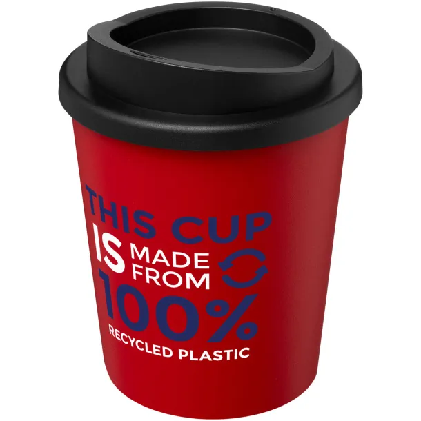 Americano® Espresso 250 ml recycled insulated tumbler - Unbranded Red Solid black