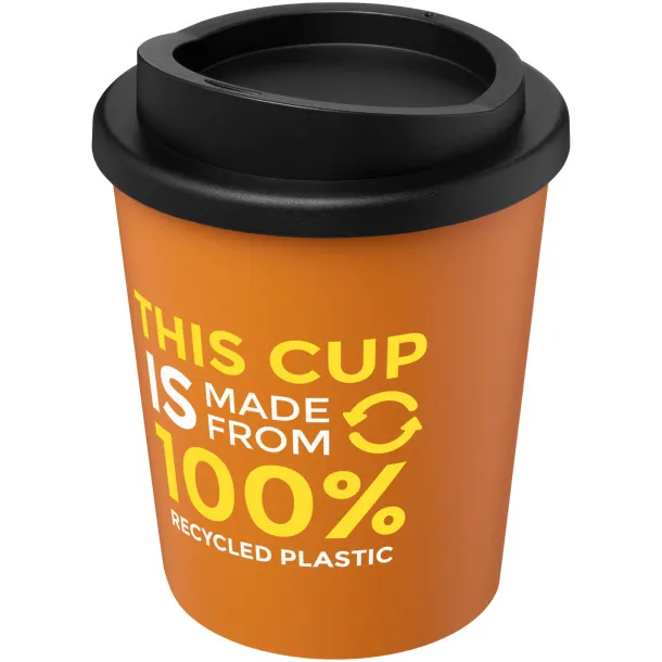 Americano® Espresso 250 ml recycled insulated tumbler - Unbranded Orange Solid black