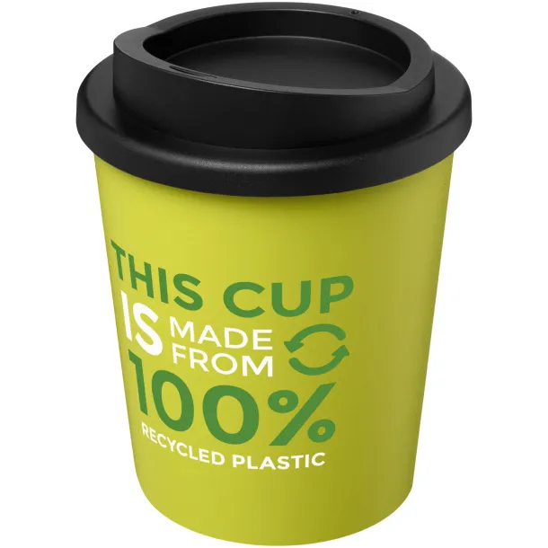 Americano® Espresso 250 ml recycled insulated tumbler - Unbranded Lime Solid black