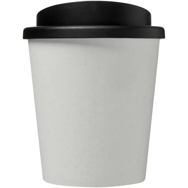 Americano® Espresso Eco 250 ml recycled tumbler - Unbranded White Solid black