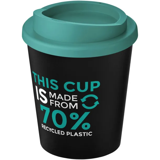 Americano® Espresso Eco 250 ml recycled tumbler Solid black Aqua blue