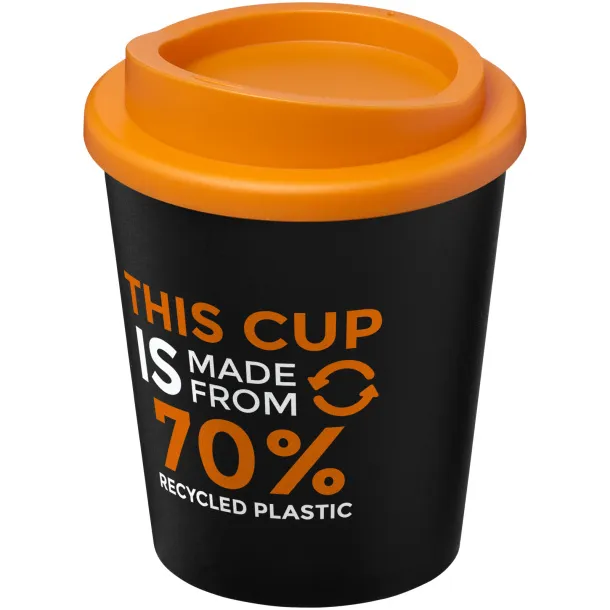 Americano® Espresso Eco 250 ml recycled tumbler Solid black Orange