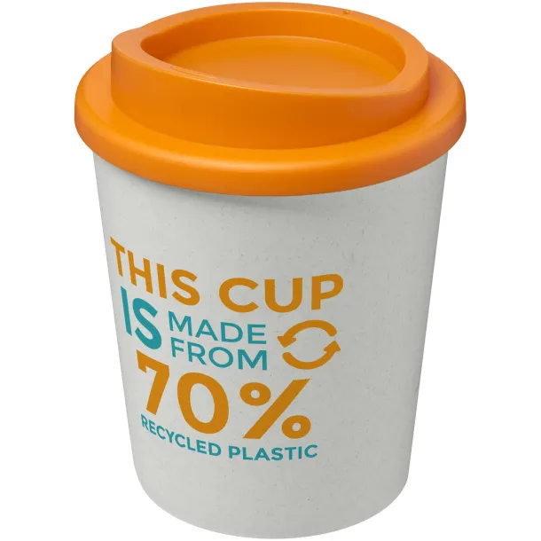 Americano® Espresso Eco 250 ml recycled tumbler - Unbranded White Orange