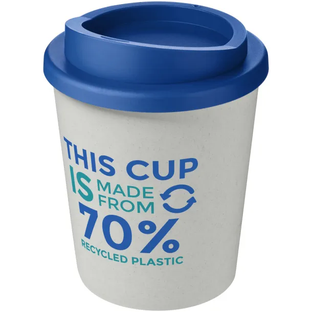 Americano® Espresso Eco 250 ml recycled tumbler - Unbranded White Mid blue