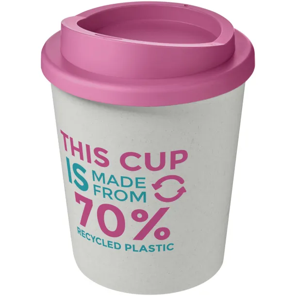 Americano® Espresso Eco 250 ml recycled tumbler - Unbranded White Magenta