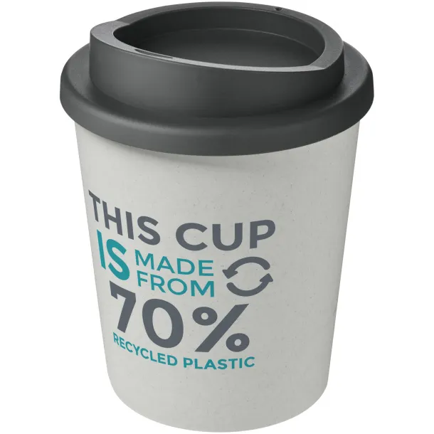 Americano® Espresso Eco 250 ml recycled tumbler - Unbranded White Grey