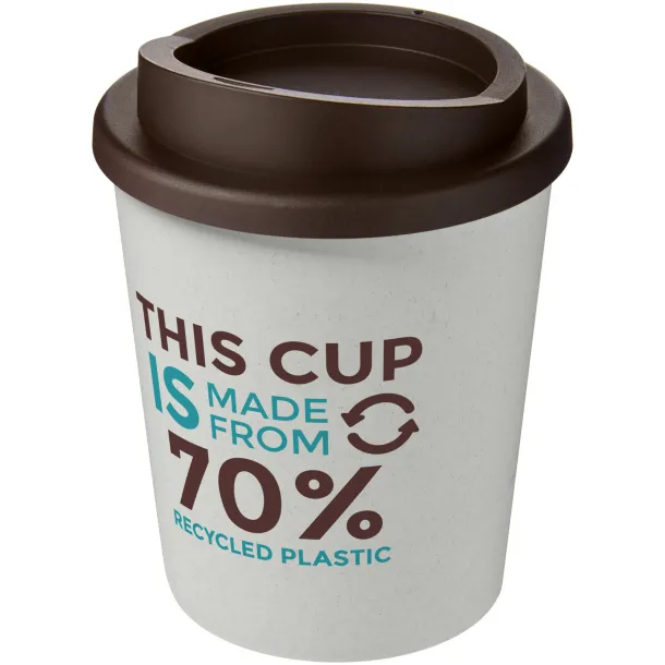 Americano® Espresso Eco 250 ml recycled tumbler - Unbranded White Brown