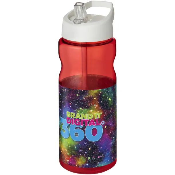 H2O Active® Base Tritan™ 650 ml spout lid sport bottle - Unbranded Red White