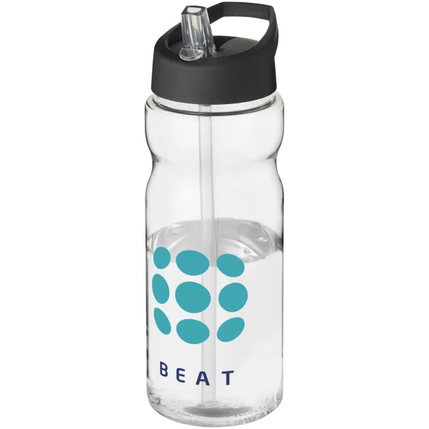 H2O Active® Base Tritan™ 650 ml spout lid sport bottle - Unbranded White Solid black