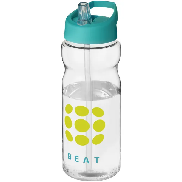 H2O Active® Base Tritan™ 650 ml spout lid sport bottle - Unbranded White Aqua blue