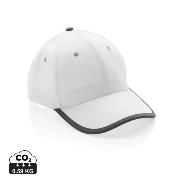  Impact AWARE™ Brushed rcotton 6 panel contrast cap 280gr - XD Collection White 