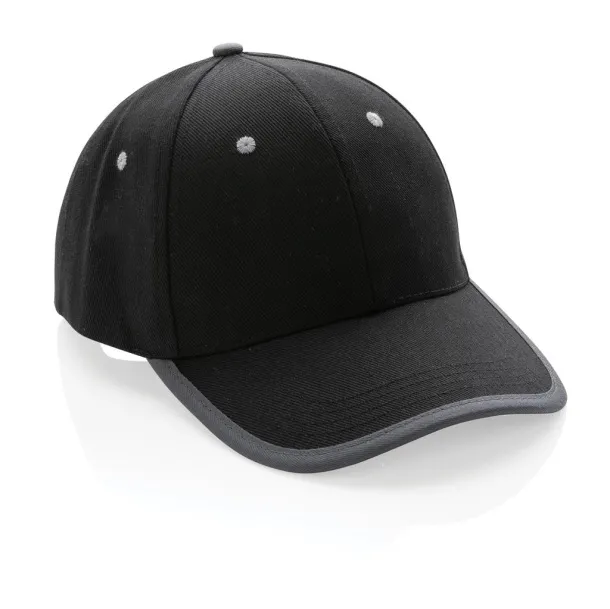  Impact AWARE™ Brushed rcotton 6 panel contrast cap 280gr - XD Collection Black 